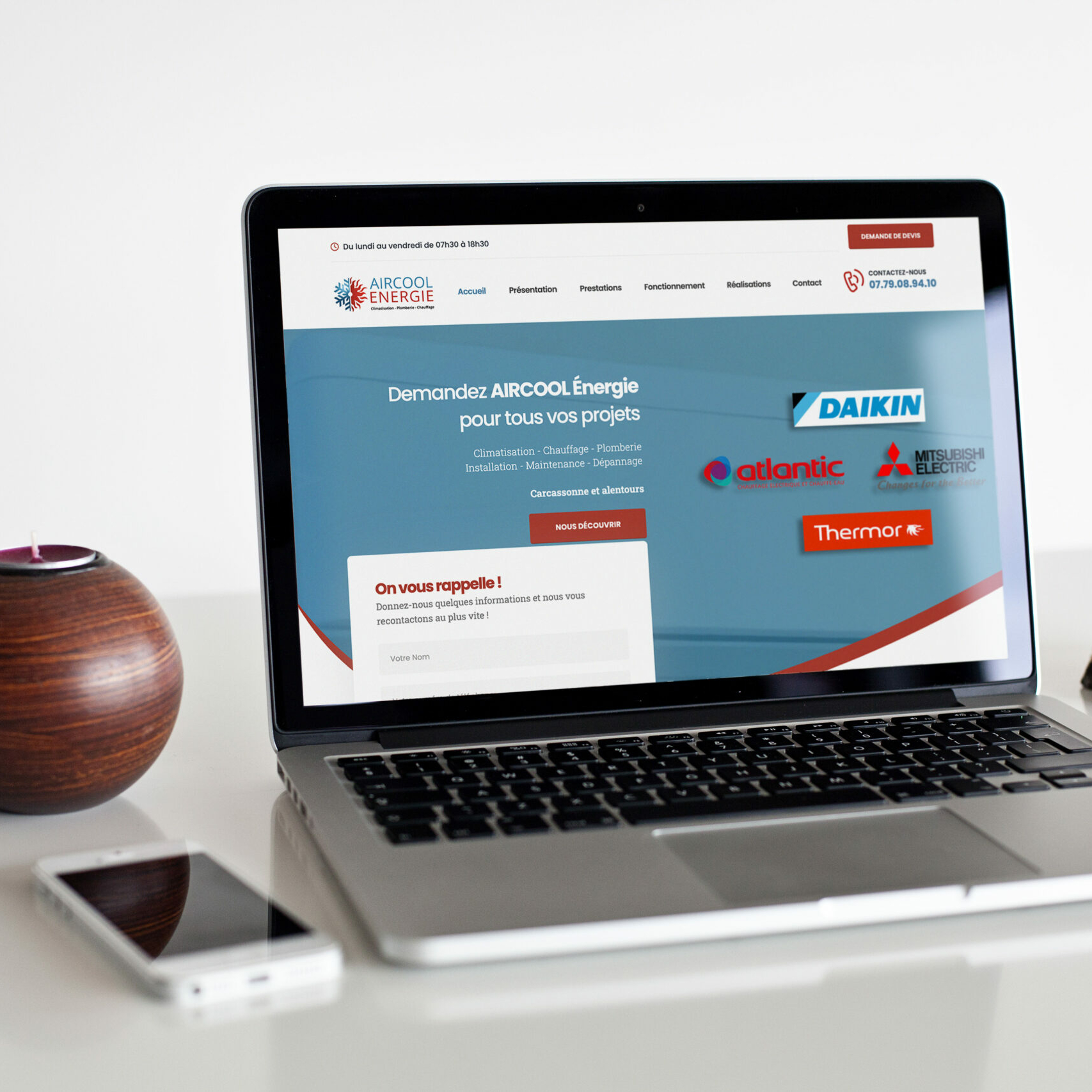 Aperçu du site internet Aircool Énergie